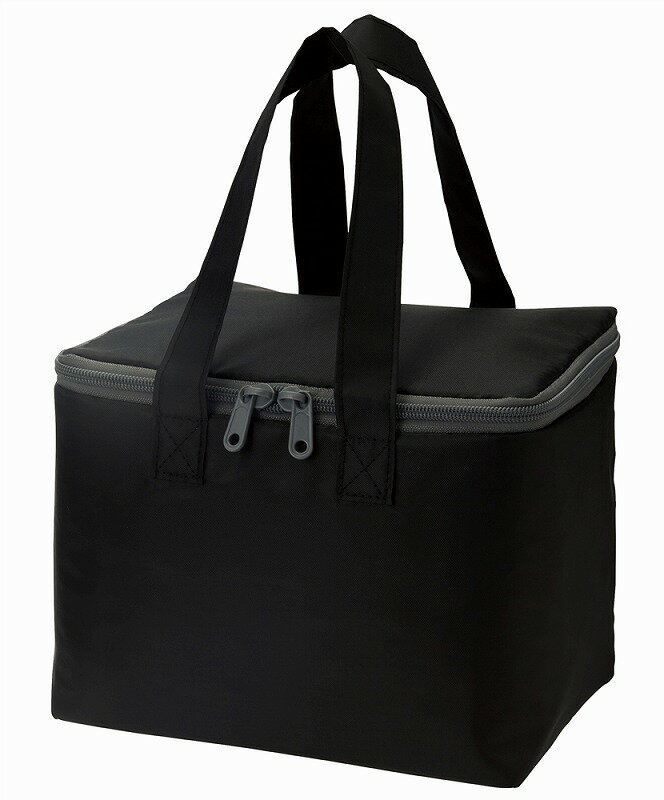 【Ecolor スクエア保冷温バッグ(ブラック)】ノベルティ グッズ　安い　機能付きバッグ 1