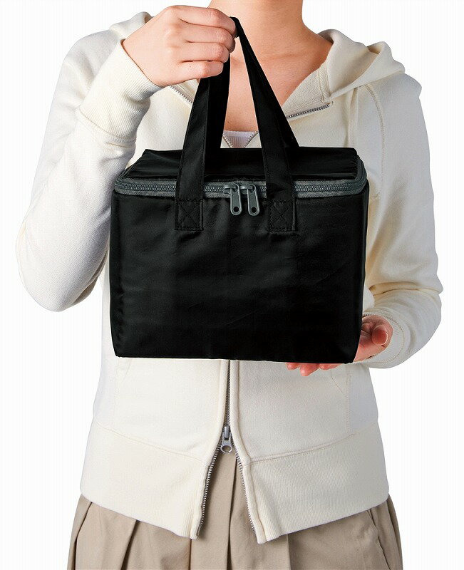 【Ecolor スクエア保冷温バッグ(ブラック)】ノベルティ グッズ　安い　機能付きバッグ 2