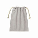【シャンブリック巾着(M) グレー】ノベルティ グッズ まとめ買い 汎用ポーチ・巾着