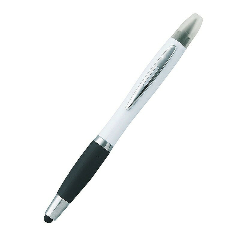 【3WAYスマートペン(ホワイト)】名入れ オリジナル　まとめ買い　ノーブランドボールペン