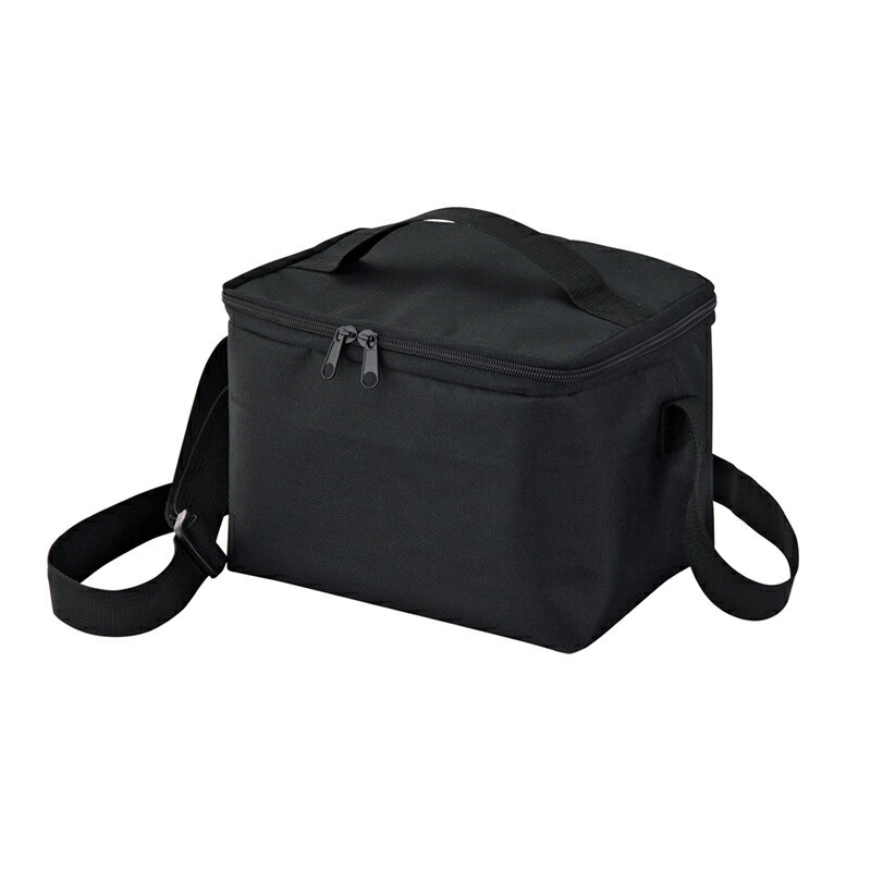 【リフェロ・再生PET2WAYボックスクーラーバッグ(ブラック)】名入れ オリジナル　レジャー用　機能付きバッグ