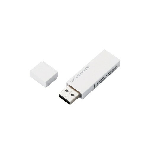 【エレコム キャップ式USBメモリ(ホワイト)16GB ホワイト MF-MSU2B16GWH】名入れ ...