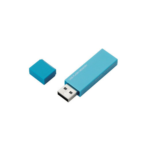 【エレコム キャップ式USBメモリ(ホワイト)16GB ブルー MF-MSU2B16GBU】ギフト　 ...