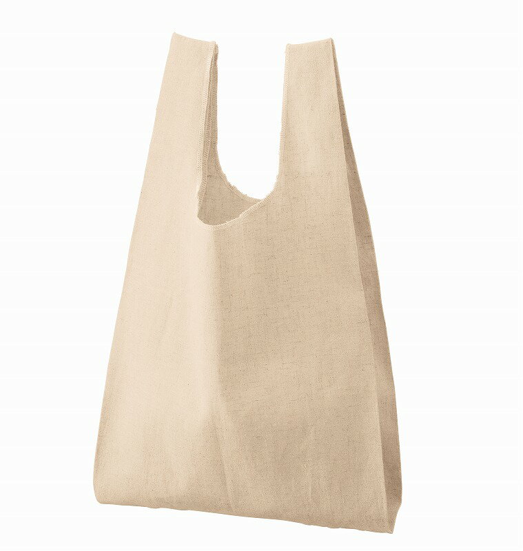 【コットンリネンマルシェバッグ(M) ナチュラルベージュ】名入れ オリジナル　まとめ売り　汎用トートバッグ