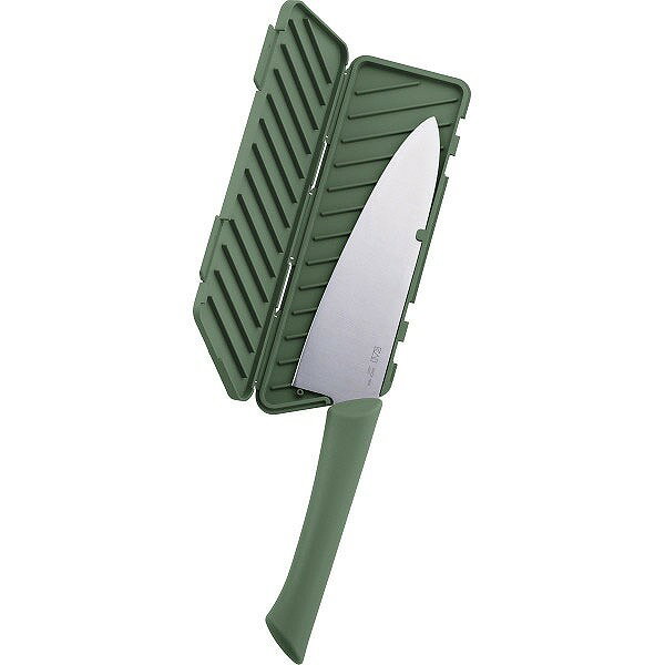 【貝印 マナサワ マルチナイフ(サヤ付)　グリーン】　　レジャー・スポーツ