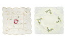 【刺繍カラーコースター(10cm角2P)2柄アソート ※個人宅配送不可】もらって嬉しい 記念品 周年記念 食器・テーブルウェア