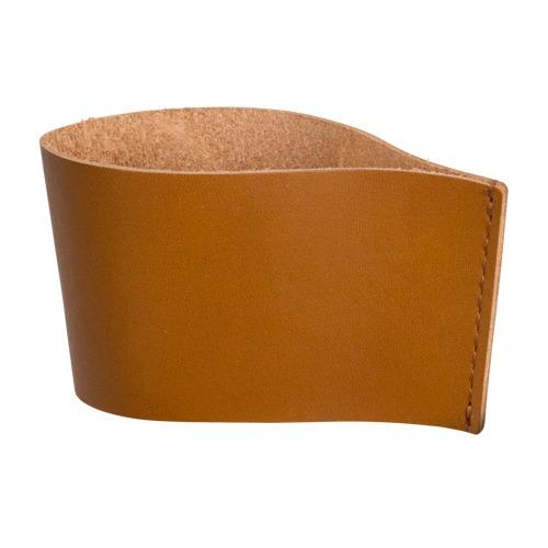 【本革カップホルダー(ブラウン)】名入れ オリジナル　周年記念　ペットボトルホルダー・カバー