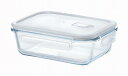 【HO-08 Home Meal -ホームミール- 耐熱ガラス保存容器 蒸気弁付き長方形 1000ml】ギフト 主婦 整理・保存