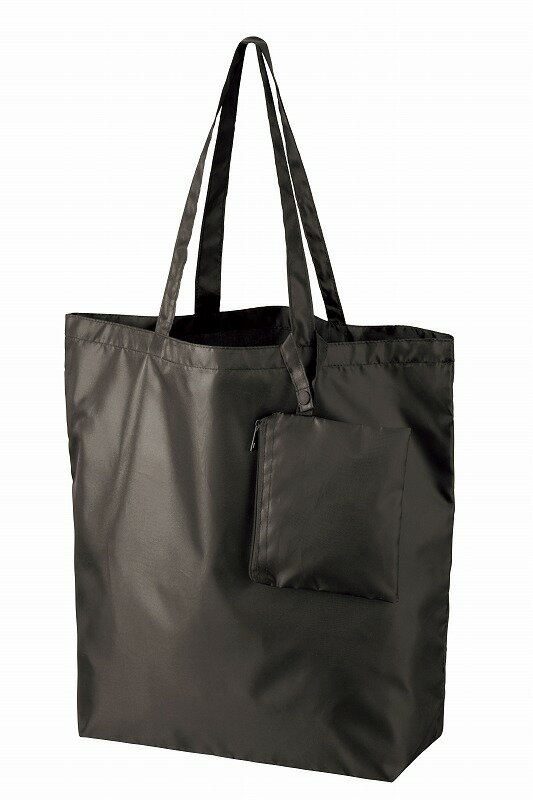 ＼販促品 ノベルティ グッズ 機能付きバッグ/【ポケッタブルトート(L)ポーチ付 ブラック】 ” 法人・企業・団体・ビジネス向けの記念品・販促ノベルティグッズに ”/” ノベルティ、記念品向けにまとめ買い・まとめ売り・卸売り・大量購入のご相談、お見積りは当店を”