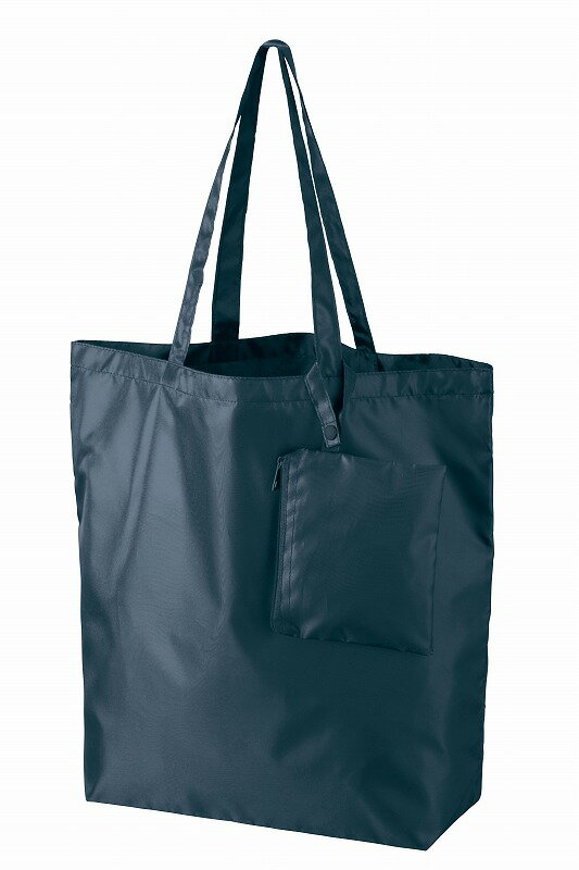 ＼販促品 ノベルティ グッズ 機能付きバッグ/【ポケッタブルトート(L)ポーチ付 ネイビー】 ” ノベルティ、記念品向けにまとめ買い・まとめ売り・卸売り・大量購入のご相談、お見積りは当店を”/” 展示会・セミナー来場ノベルティや記念品向けの商品として”