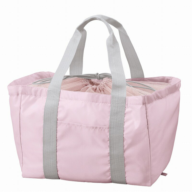 ＼店舗 業務用 物販向け 機能付きバッグ/【ポケッタブルレジカゴトート スモークピンク】 ” ノベルティ、記念品向けにまとめ買い・まとめ売り・卸売り・大量購入のご相談、お見積りは当店を”/” 店舗用・業務用の備品・記念品・販売用グッズなどに”