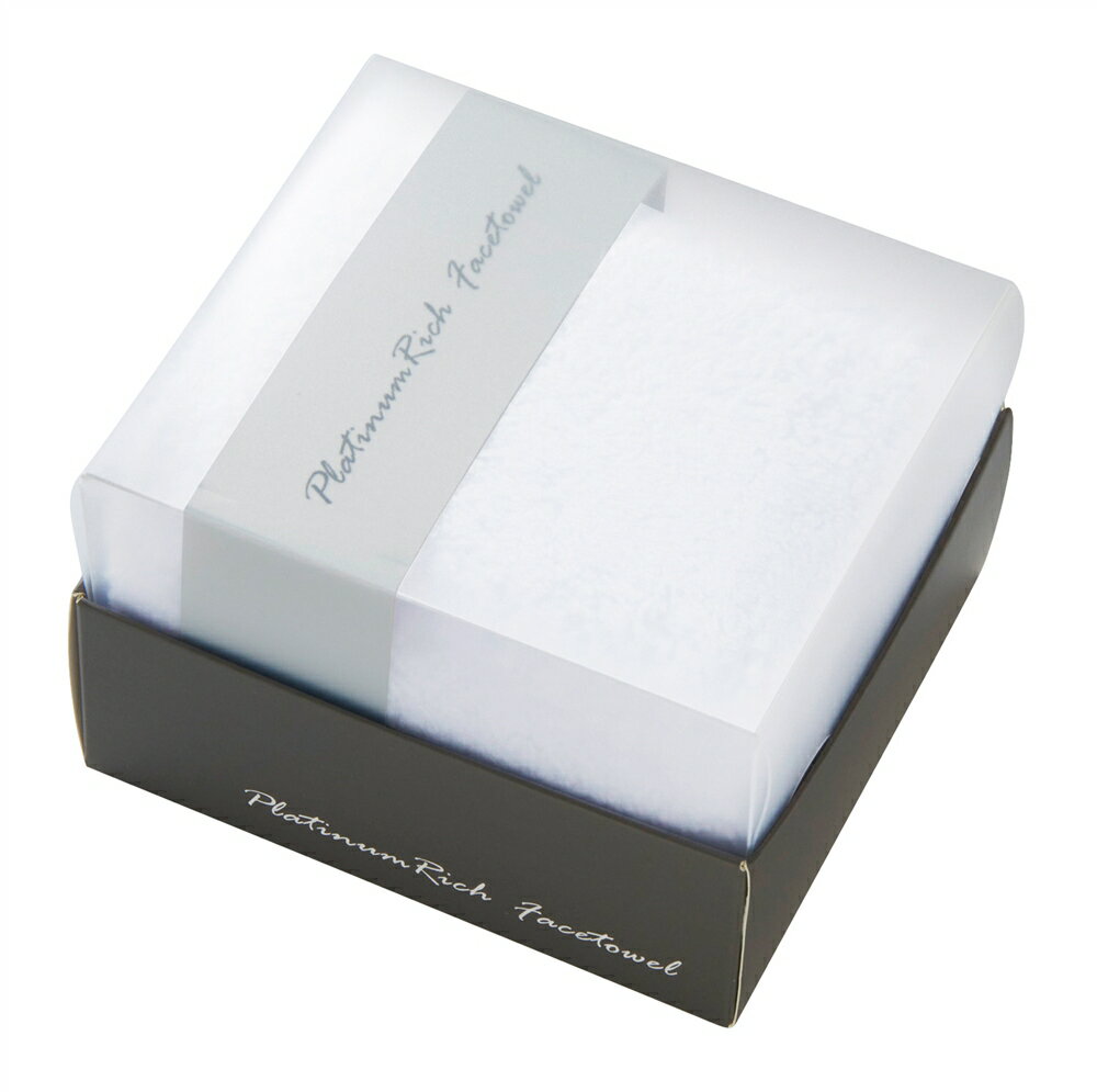 ＼販促品 ノベルティ グッズ ハンカチ・タオル/【プラチナリッチ フェイスタオル1枚】 創立記念/お返し