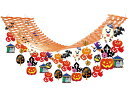 【サーカスハロウィンプリーツハンガー】イベント用品 棚飾りつけ 秋の店舗装飾品