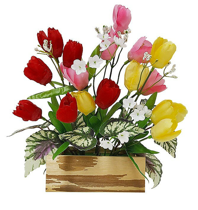 【チューリップウッドアレンジ】イベント用品　ディスプレイ　春の店舗装飾品