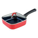 【ToMay IH対応スクエアパン18cm レッド】記念品・大量購入の見積歓迎 便利 鍋・フライパン・ケトル
