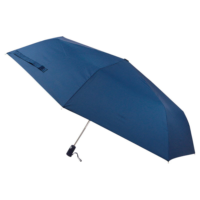 ＼名入れ ロゴ入れ オリジナル　折り畳み 雨傘/【65cm安全式自動開閉傘　紺】 ” 新入社員向けにお勧め..