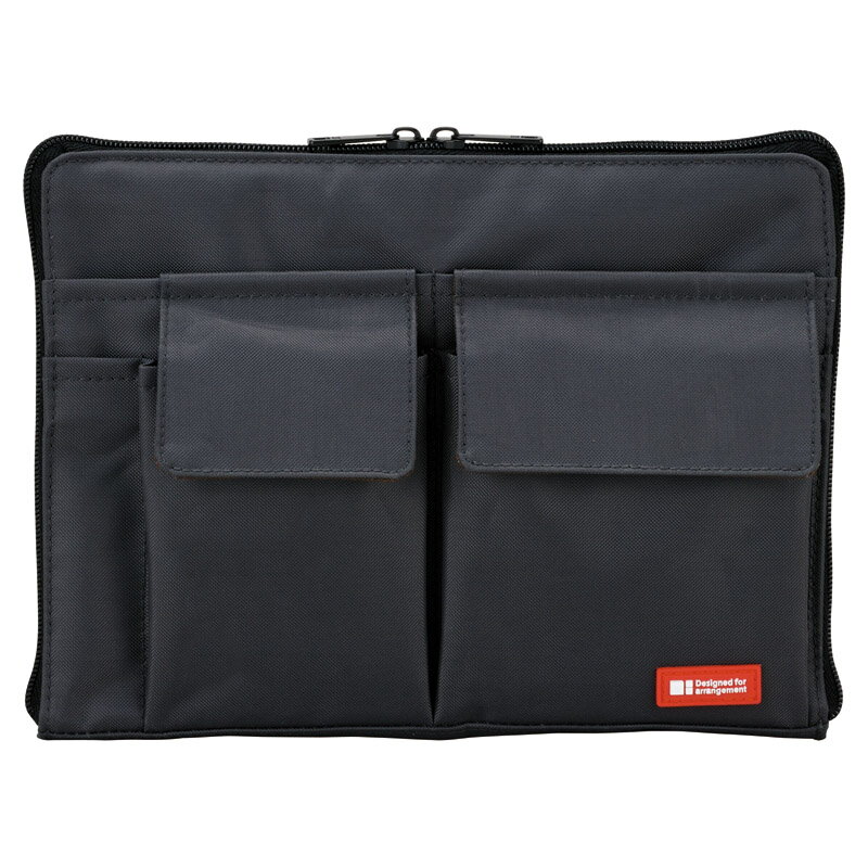 \販促品 ノベルティ グッズ 男性向けバッグ/【LIHIT LAB. バッグインバッグ A5 黒】 ” 法人・企業・団体・ビジネス向けの記念品・販促ノベルティグ...