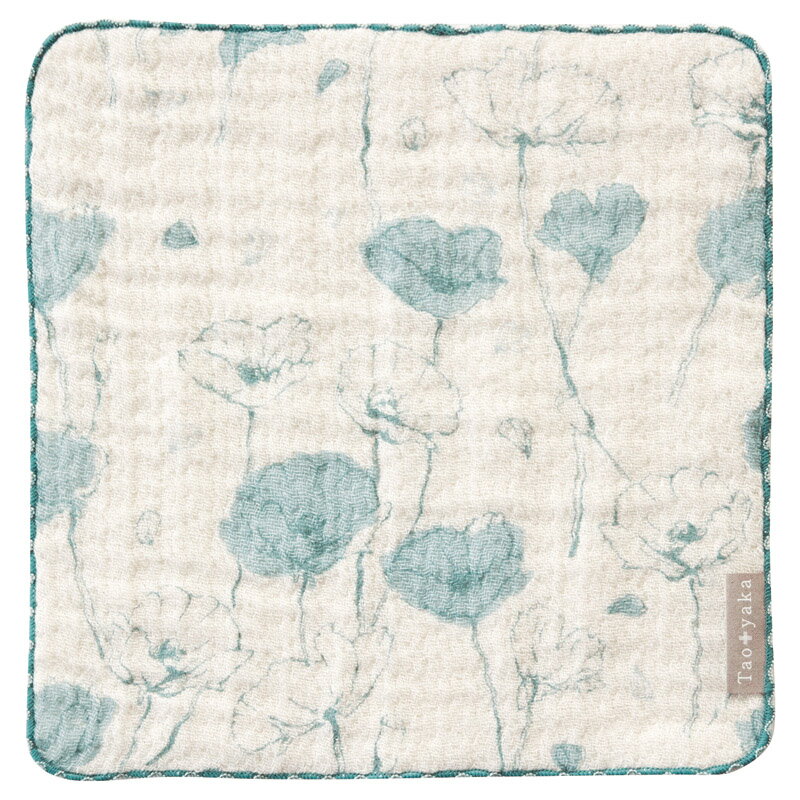 ＼販促品 ノベルティ グッズ ハンカチ・タオル/【Taoyaka 4重ガーゼ織ハンカチ ポピー】 ” 女性,主婦に喜ばれる便利・おしゃれ・かわいい商品などを集めました。 ”/” 健保組合・労働組合の組合員の方への福利厚生や記念品に ”