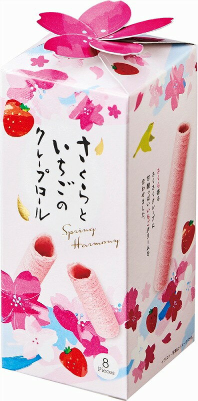 【ひととえ さくらといちごクレープロール8本】ノベルティ グッズ　のし対応可　菓子類のサムネイル
