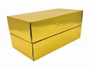【ゴールドBOXティッシュ80W2個組】名入れ オリジナル まとめ買い 縁起・金銀・貯金箱・お守り
