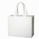 【不織布スクエアトート ナチュラルホワイト】ノベルティ グッズ 低単価まとめ買い 汎用トートバッグ