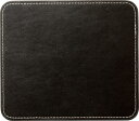 【レザーマウスパッド(スクエア) リアルブラック】名入れ オリジナル プレゼント パソコン関連用品