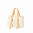 【キャンバスカラーハンドルスクエアトート ピーチオレンジ】ノベルティ グッズ 卸売り 汎用トートバッグ(4)