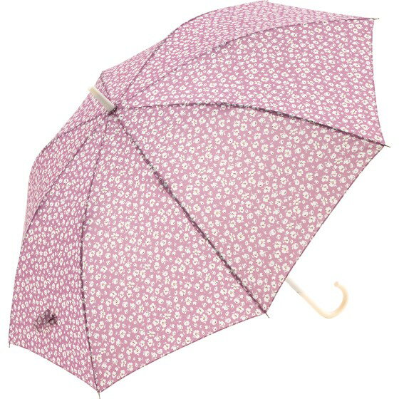 【ジャンプ傘　60cm　グラス骨　リトルフラワー　雨傘】ノベルティ　安い　ストレート傘