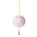 【さくら柄 紙ちょうちん(LED付)】夏祭りグッズ 景品 うちわ・扇子・風鈴
