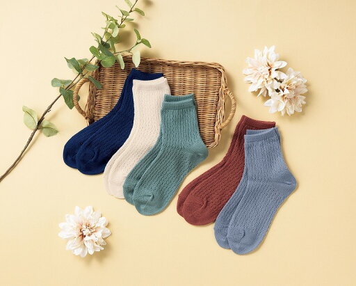【セシリー/クロシェ風ひんやりソックス】 冬のあったかグッズ 【セシリー/クロシェ風ひんやりソックス】 冬のあったかグッズ