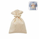 【厚手コットンラッピング巾着(M) ナチュラル】ノベルティ グッズ 低単価 ラッピング代替