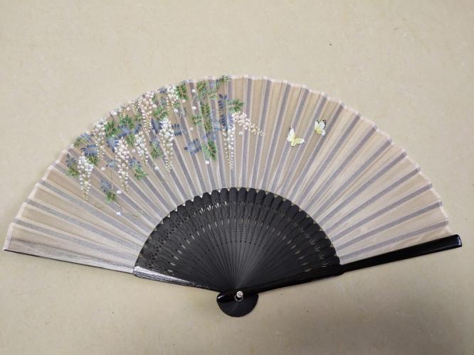 ＼記念品 ギフト　うちわ・扇子・風鈴/【シルク扇子 エレガンス牡丹 婦人用柄】 ” 自治体・役所・公共..