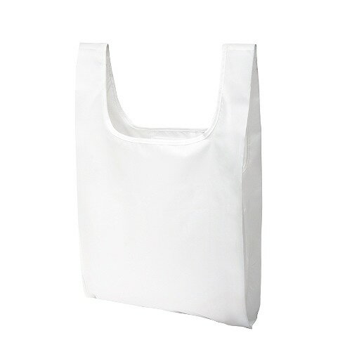 ＼名入れ ロゴ入れ オリジナル 機能付きバッグ/【クシャッと 抗菌エコバッグM(白)】 ” 展示会・セミナー来場ノベルティや記念品向けの商品として”/” 法人・企業・団体・ビジネス向けの記念品・販促ノベルティグッズに ”