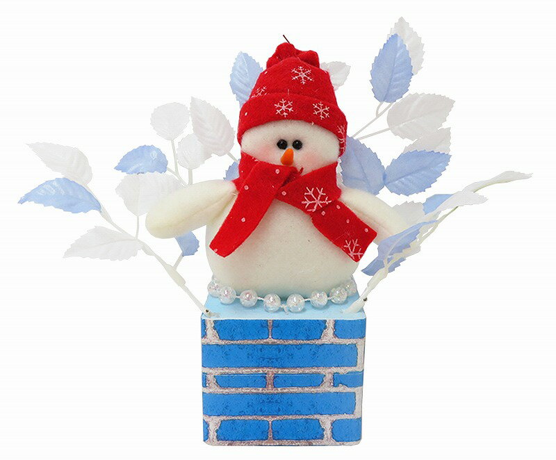 ＼店舗 業務用 物販向け　冬・正月の店舗装飾品/【[店舗装飾品] スノーマンレンガポット】 ” 店舗用・..