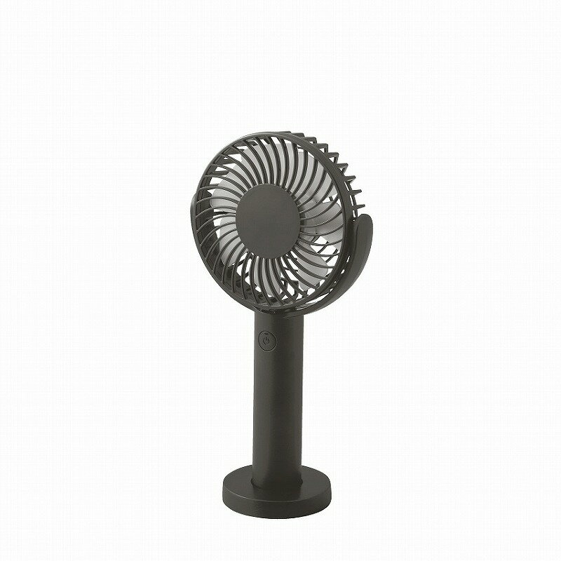 ＼名入れ ロゴ入れ オリジナル　クールグッズ/【パワフルハンディファン チャコールブラック】