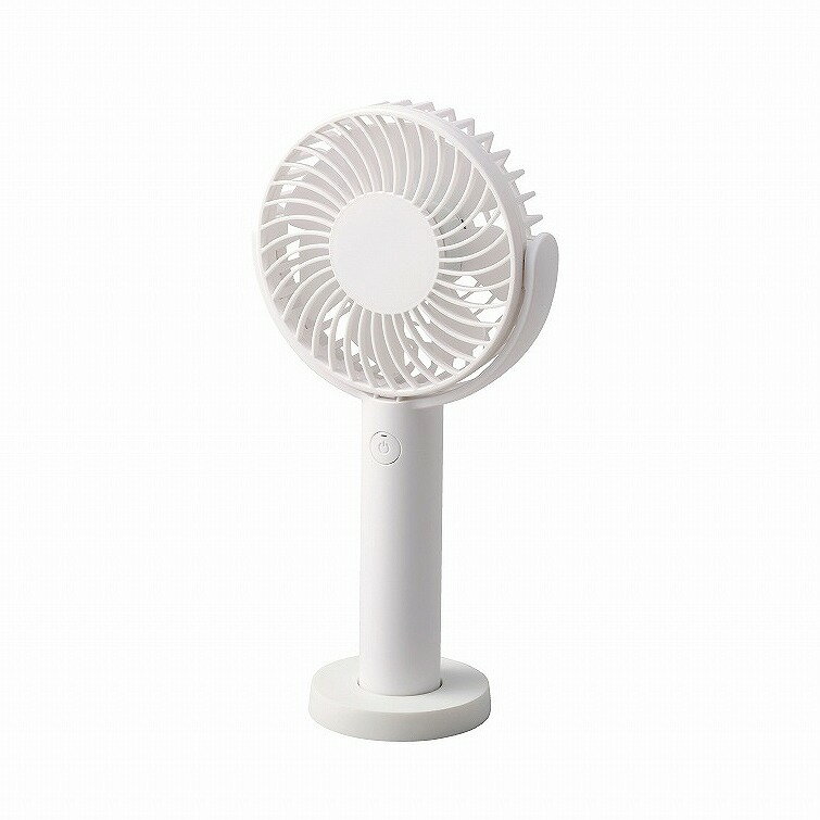 ＼名入れ ロゴ入れ オリジナル　クールグッズ/【パワフルハンディファン ホワイト】