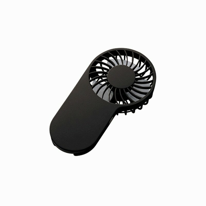 ＼名入れ ロゴ入れ オリジナル　クールグッズ/【コンパクトハンディUSBファン チャコールブラック】