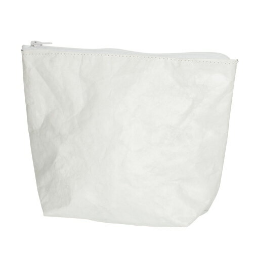 【ポーチ(タイベック製)(白) [メーカー名入れ対応]】名入れ オリジナル　小物入れ　汎用ポーチ・巾着