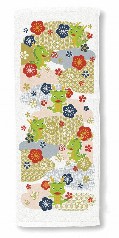 【干支タオル(PP袋入)辰柄(台紙なし)】販促 品 まとめ買い お正月・干支・福袋