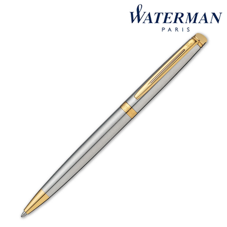 ＼ 記念品 ギフト　ブランド筆記具 / 【WATERMAN ウォーターマン ギフト包装 レーザー名入れ対応・メトロポリタン　エッセンシャル　ステンレススチールGT　BP】 ” 学校・高校・大学・専門学校の卒業記念品や周年記念品に ”