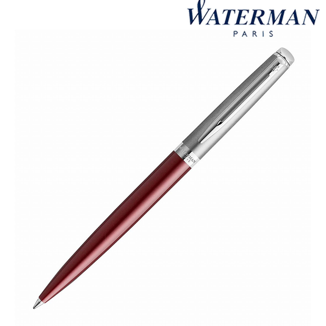 ＼ 名入れ ロゴ入れ オリジナル　ブランド筆記具 / 【WATERMAN ウォーターマン ギフト包装 レーザー名入れ対応・メトロポリタン エッセンシャル サテンレッド CT BP】 ” 企業や学校、お店の周年・設立・創立・開店にお勧めのノベルティ・記念品に ”