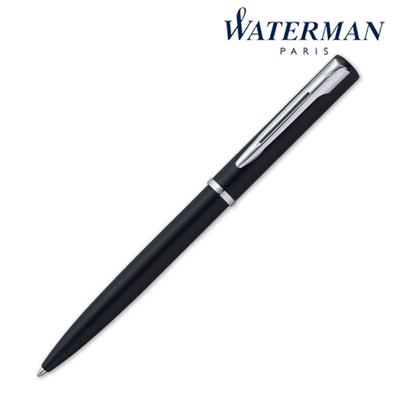＼ 名入れ ロゴ入れ オリジナル　ブランド筆記具 / 【WATERMAN ウォーターマン ギフト包装 レーザー名入れ対応・アリュール ブラック CT BP】 ” 学校・高校・大学・専門学校の卒業記念品や周年記念品に ”