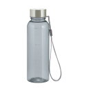 【メモリ付きフロスティボトル350ml(ストラップ付き)(グレー)】ノベルティ グッズ 周年記念 レジャーボトル ノーブランド(非ステンレス)