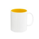 【陶器マグストレート バイカラー イエロー】名入れ オリジナル ノベルティ 名入れ向け 陶器