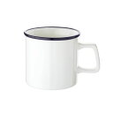 【陶器マグストレート ラウンドリップ ホワイト×ネイビー】ノベルティ グッズ ノベルティ 名入れ向け 陶器
