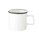 【陶器マグストレート ラウンドリップ ホワイト×ブラック】業務用 食器 記念品 名入れ向け 陶器