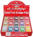 【カラフルスタンプパッド】ノベルティ グッズ 安価 文房具・デスク周り