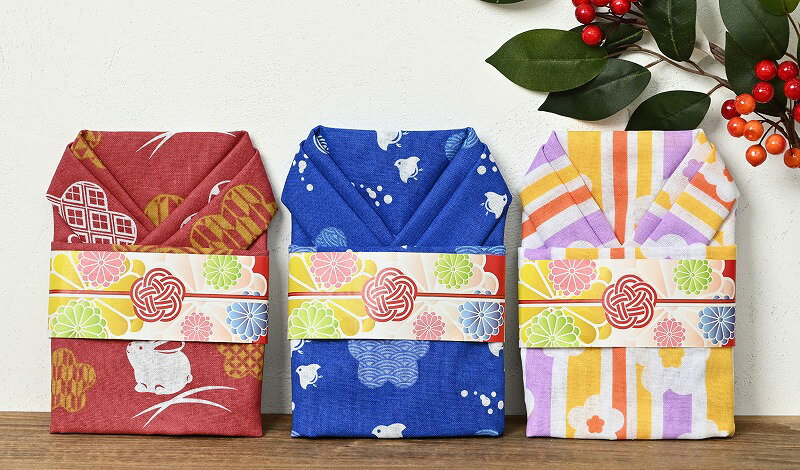 ＼販促品 ノベルティ グッズ　ハンカチ・タオル/【和柄文様 着物手ぬぐい(梅小紋うさぎ)】 ” ご挨拶・..