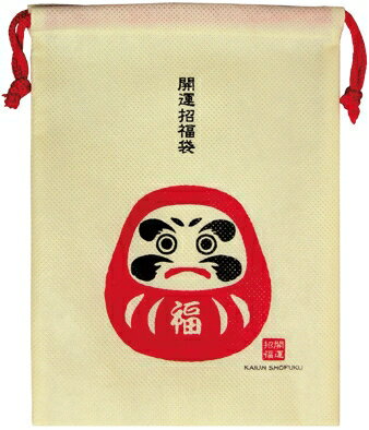 ＼販促品 ノベルティ グッズ　お正月・干支・福袋/【開運巾着袋1個(だるま)】 ” 法人・企業・団体・ビジネス向けの記念品・販促ノベルティグッズに ”/” 広告宣伝・集客・認知度アップ向けの低単価・安い粗品・ばらまき配布品など集めました。”