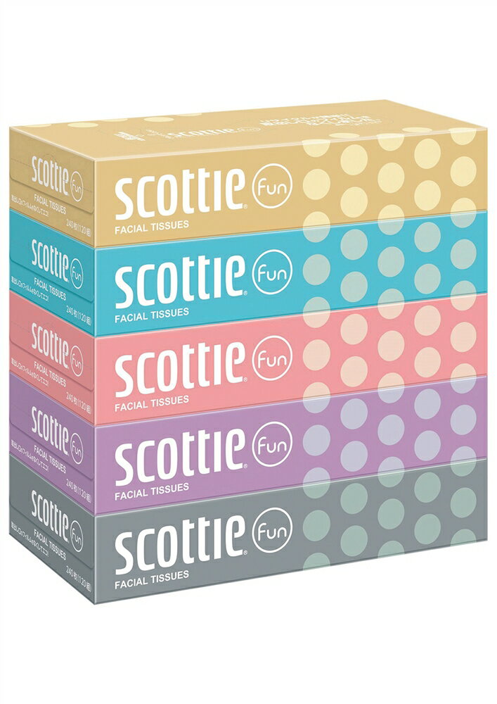 ＼イベント 縁日 催物 抽選会 ティッシュ/【スコッティティシューファン120W5個組】 ” 展示会・セミナー来場ノベルティや記念品向けの商品として”/” 飲食店・居酒屋・ホテルのオープン、周年記念のノベルティやグッズ販売に ”